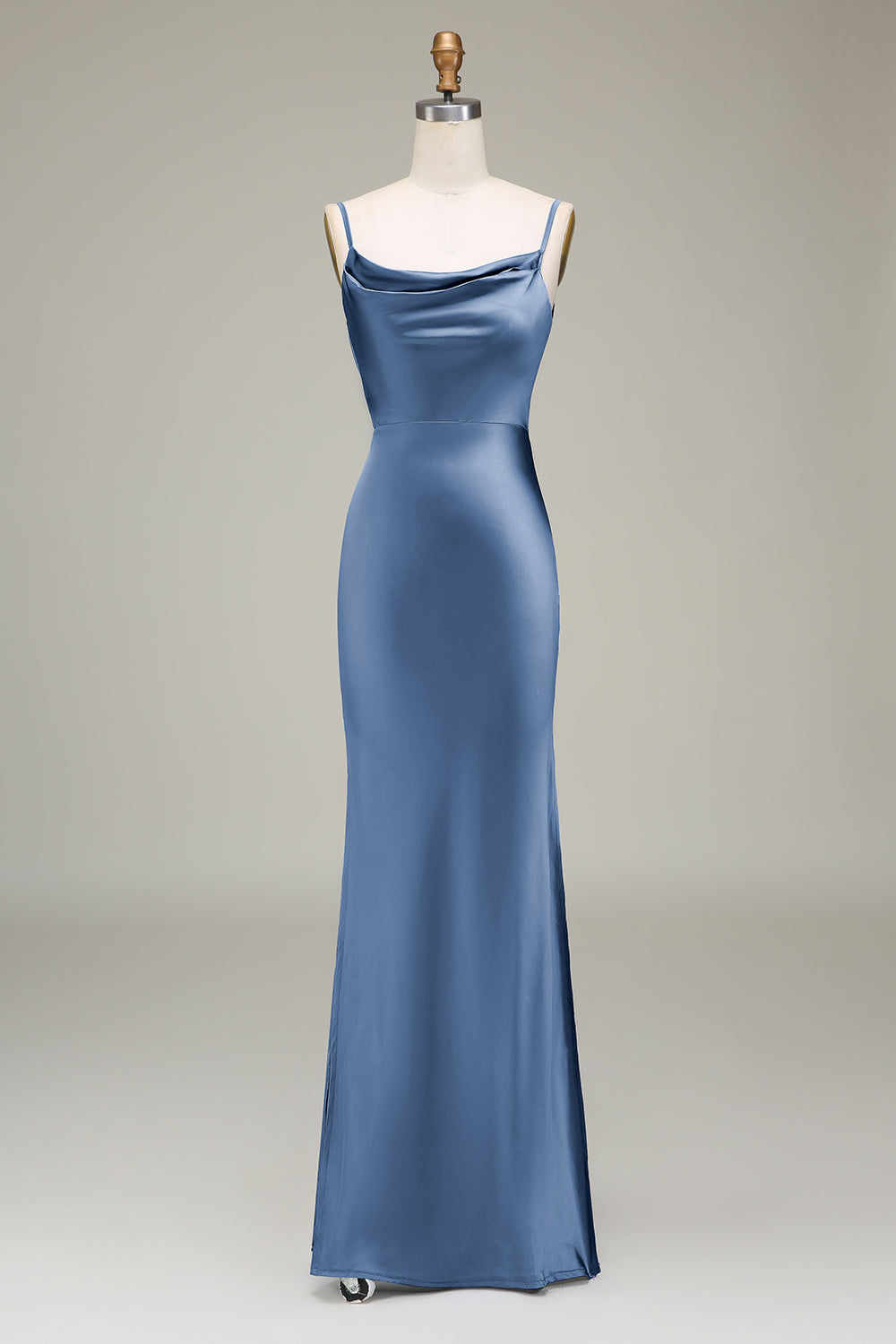 Kwiat Pustyni Cienkich Ramiączkach Satynowa Długa Sukienki Dla Druhny