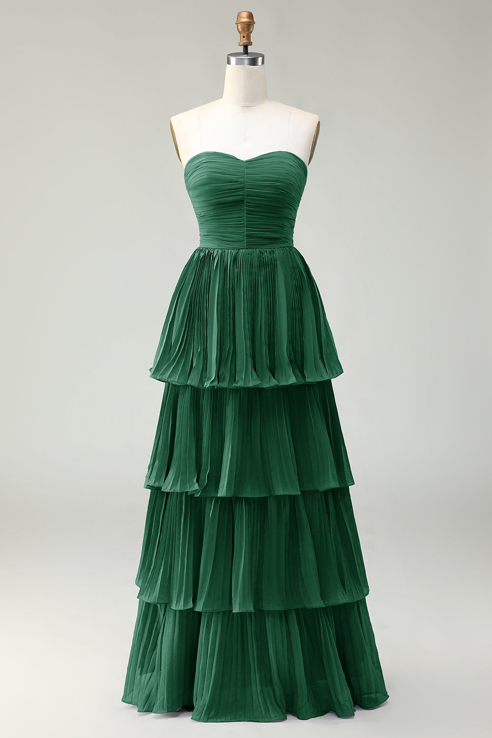 Różowa Plisowana Kształcie Litery A Długa Sukienki Na Wesele z Falbankami