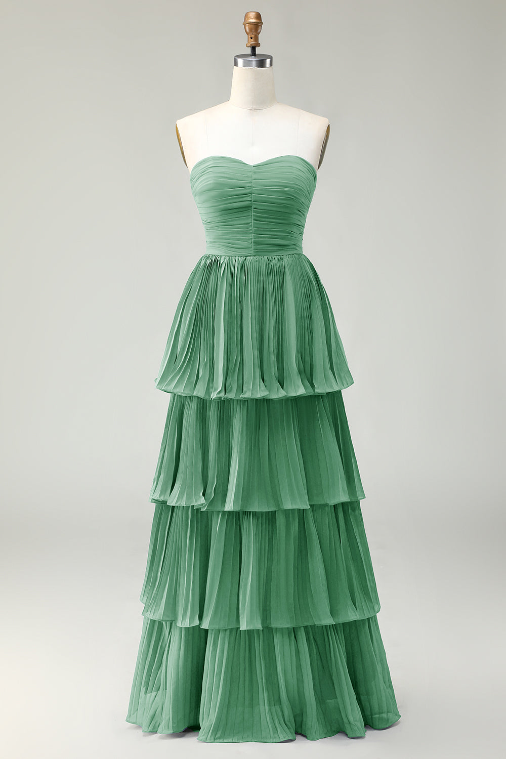 Różowa Plisowana Kształcie Litery A Długa Sukienki Na Wesele z Falbankami