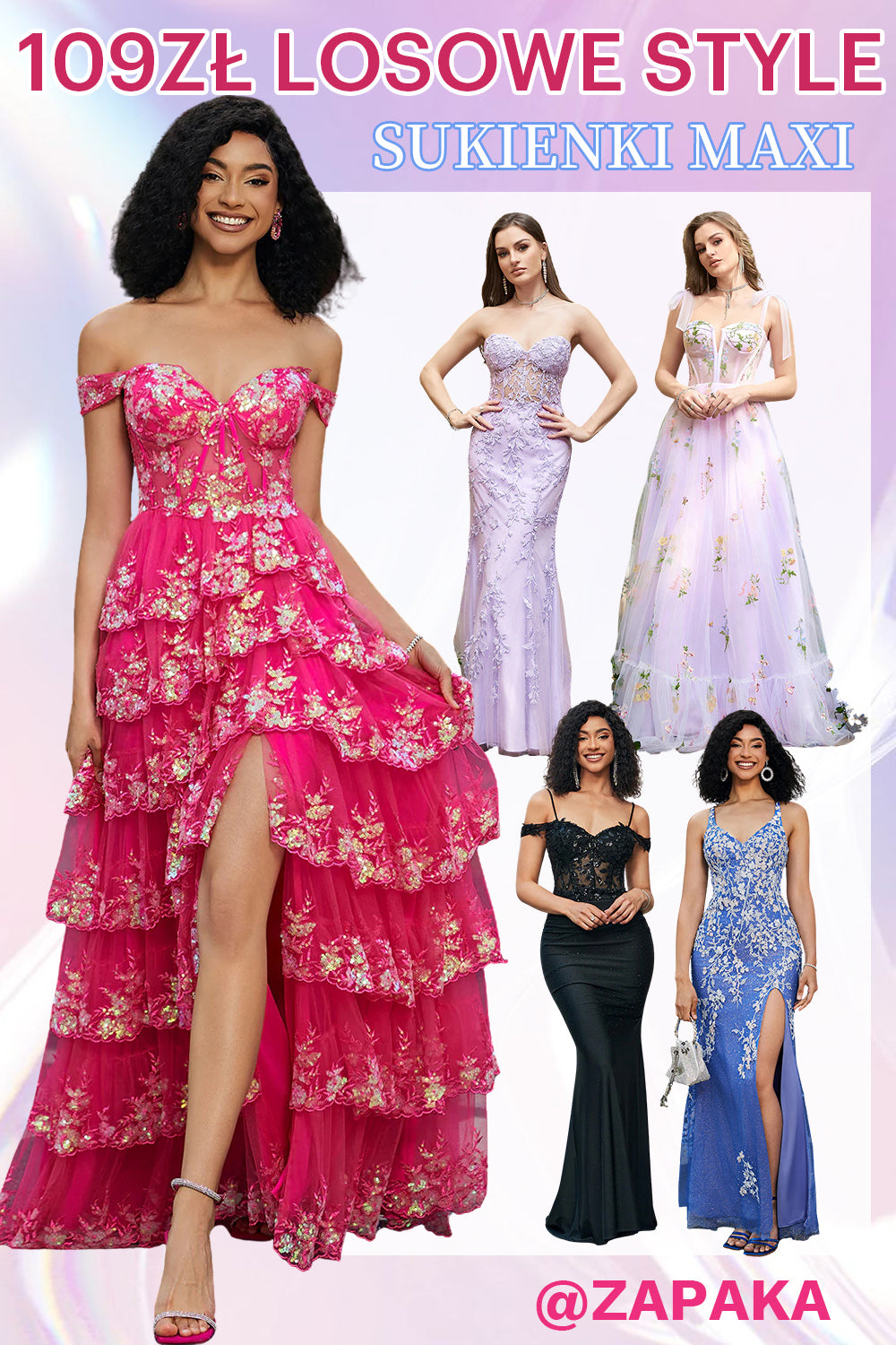 Wyprzedaż błyskawiczna-losowa sukienka na studniówkę - 109zł