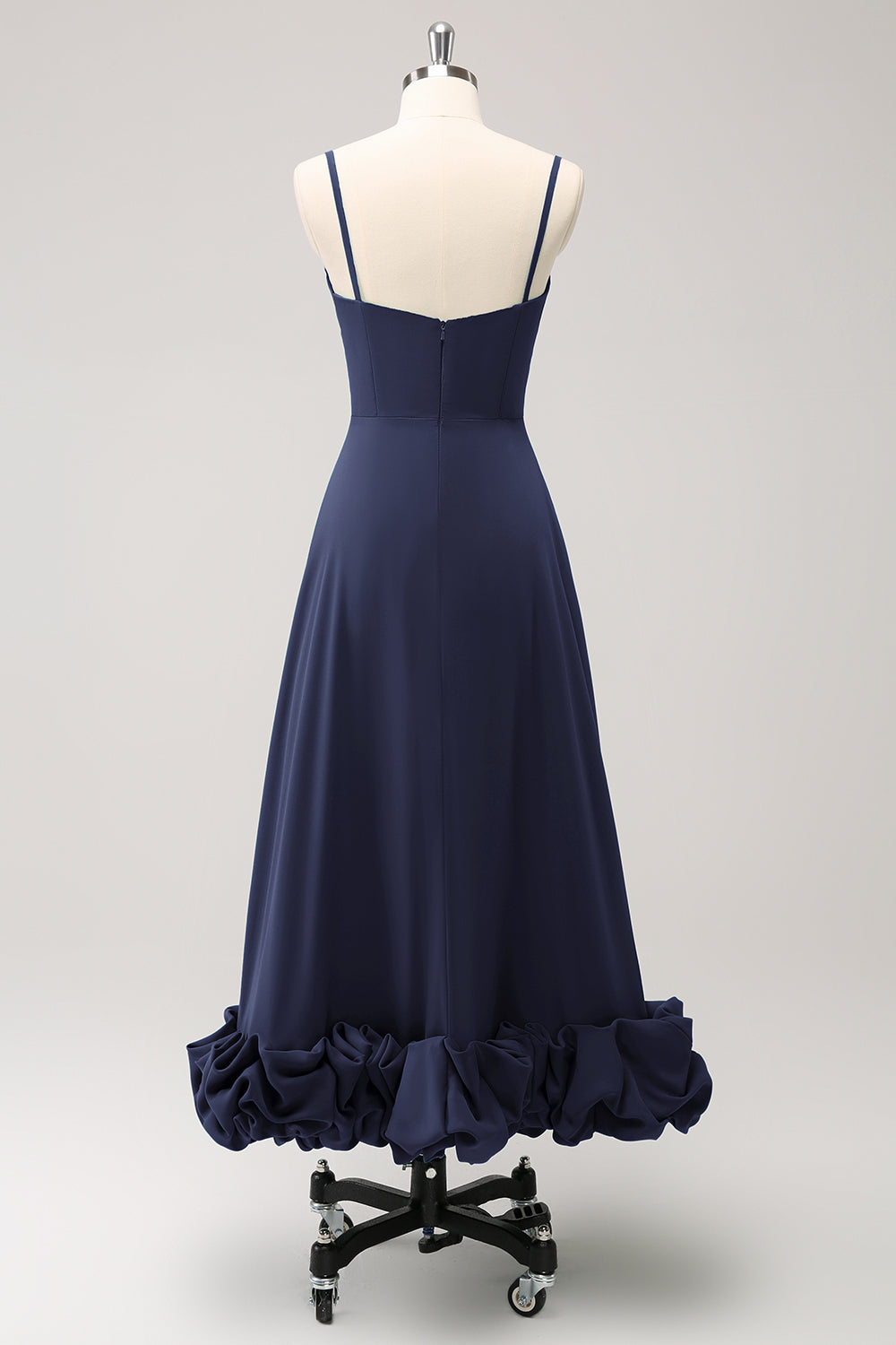 Zakurzony Mędrzec zielona sukienka dla druhny na cienkich ramiączkach A