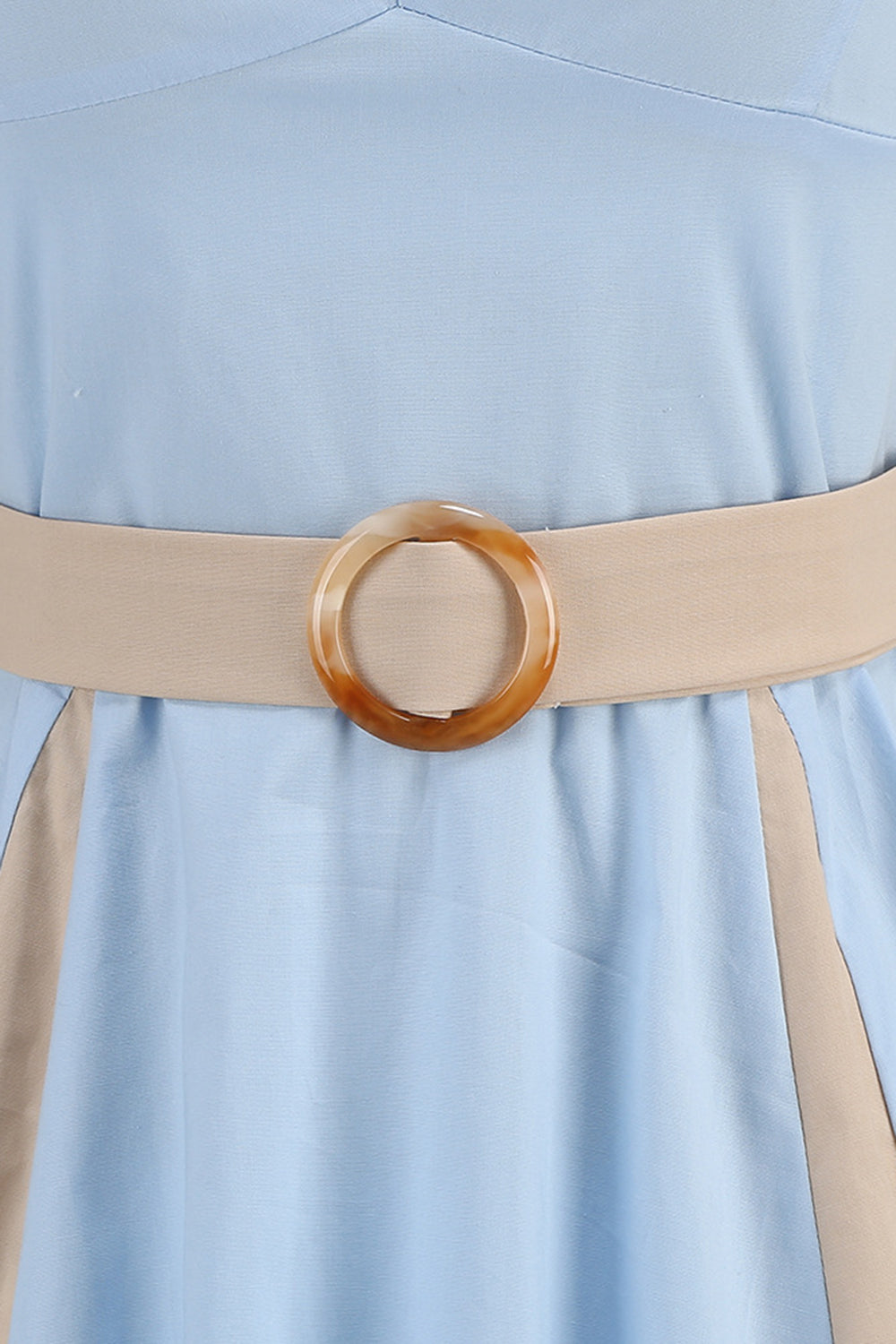 Niebieska sukienka A Line Halter Vintage 1950