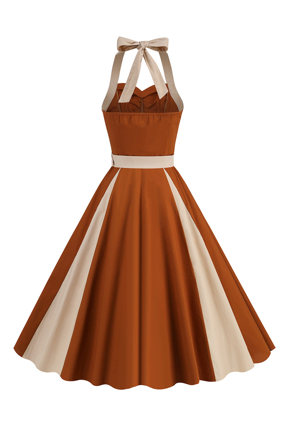 Niebieska sukienka A Line Halter Vintage 1950