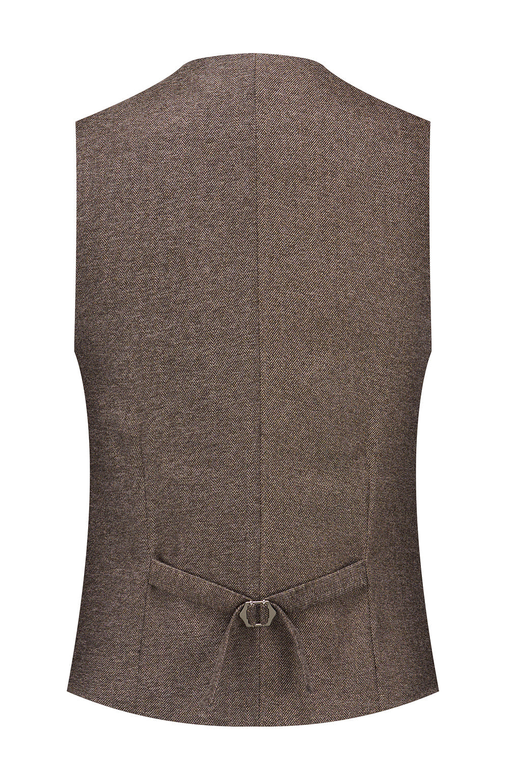 Brązowy 3-częściowy garnitur męski Slim Fit Garnitur drużbów