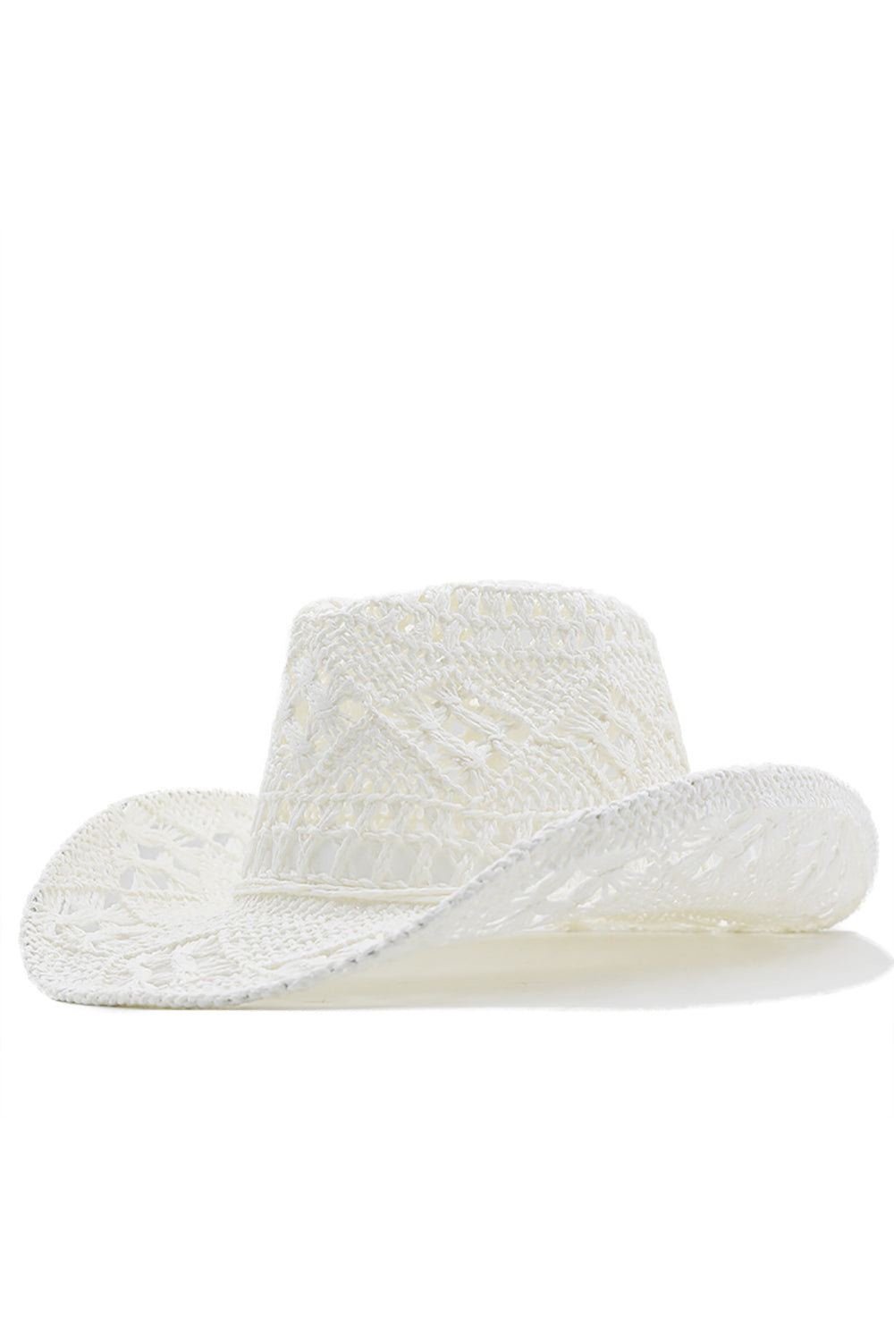 Morelowy dzianiny Zachodni kowbojski kapelusz Słomkowy kapelusz Hollow Out Sunhat