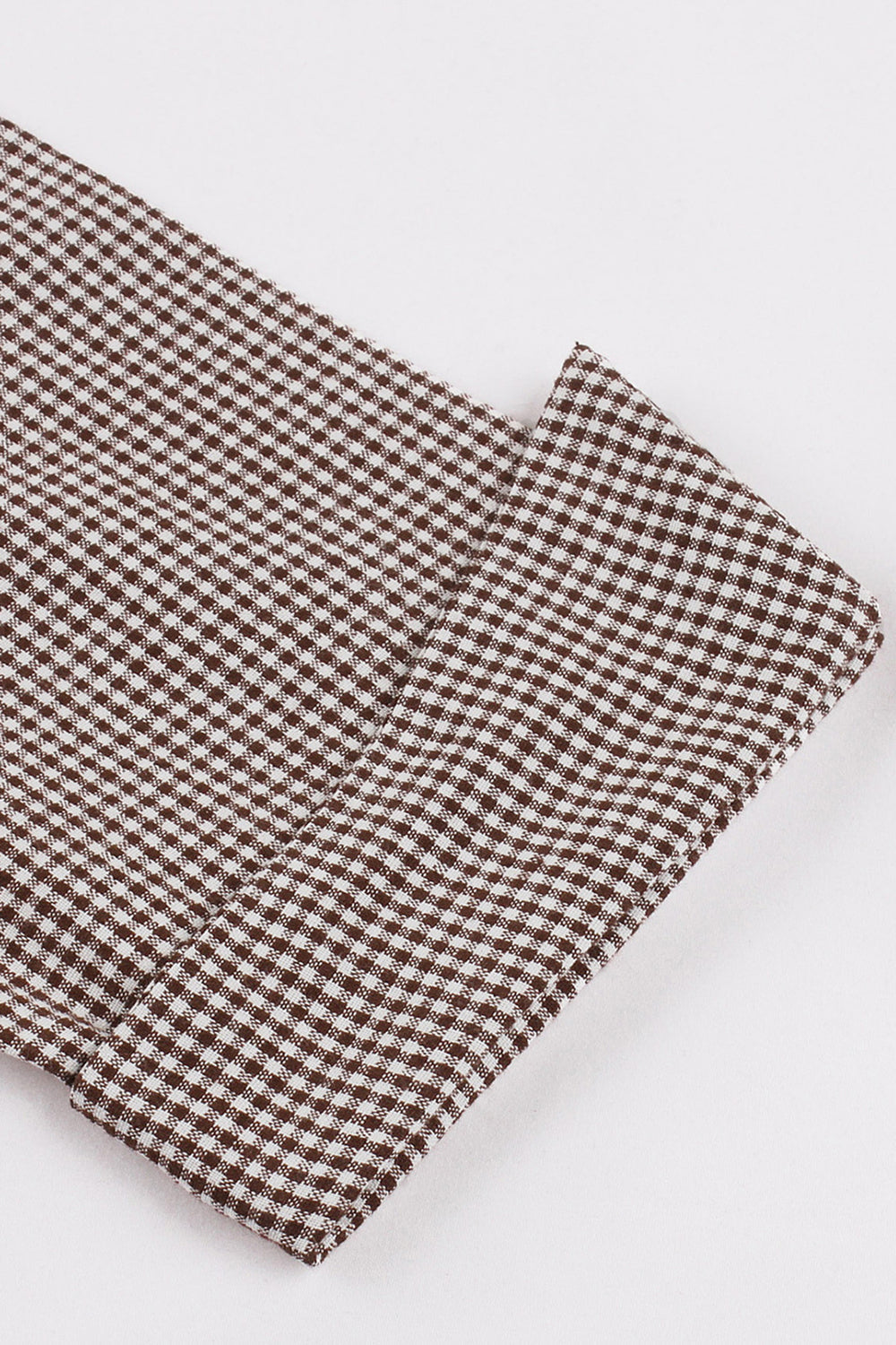 Czarna lapel Neck Plaid Vintage 1950s Sukienka