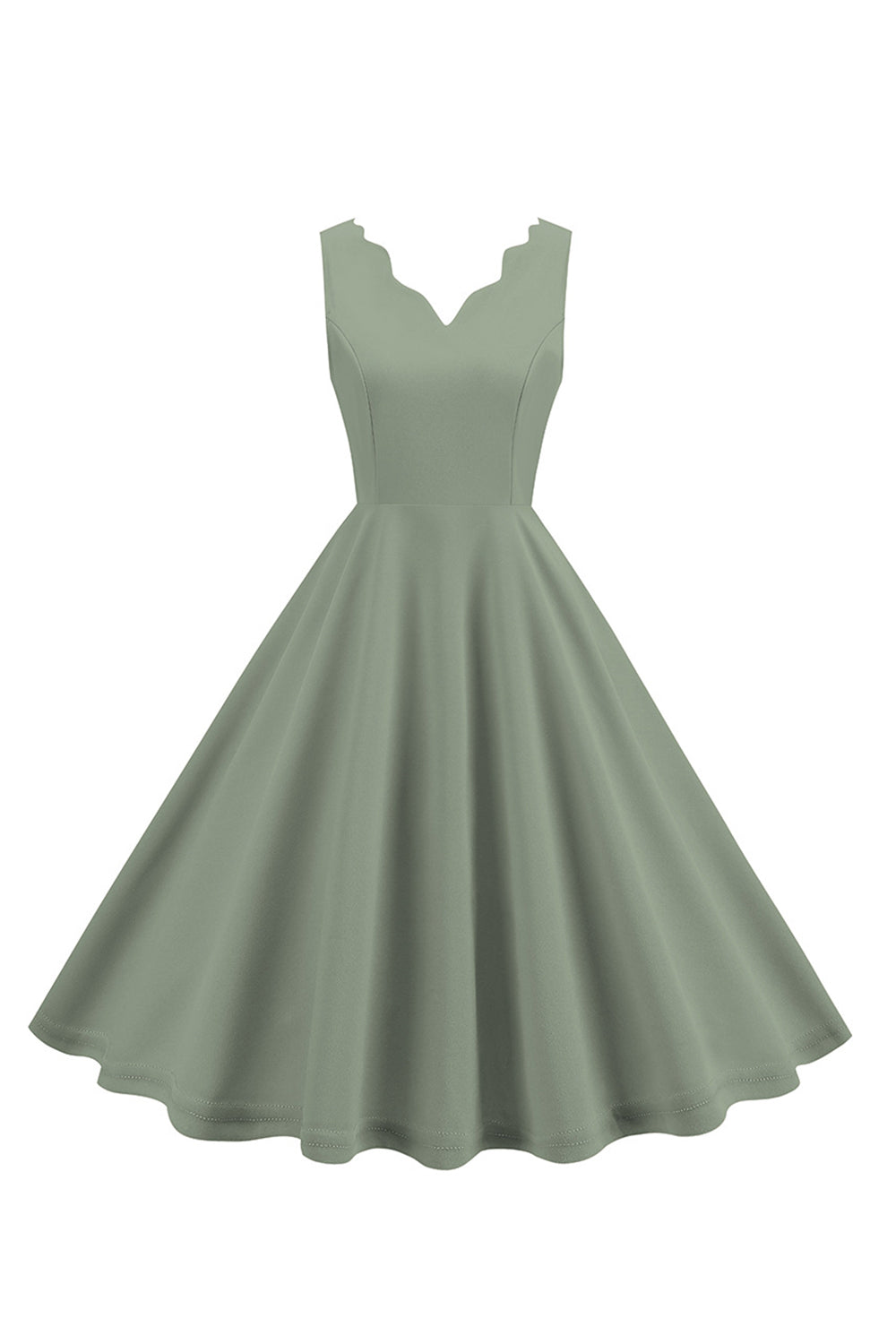 Rumieniec Plisowana Krótka Sukienka W Stylu Vintage 1950 w Kształcie Litery A