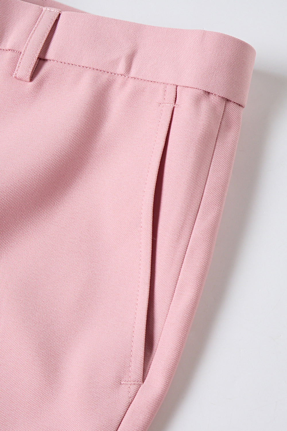 Różowy Dwurzędowy 2-Częściowy Garnitur Damski