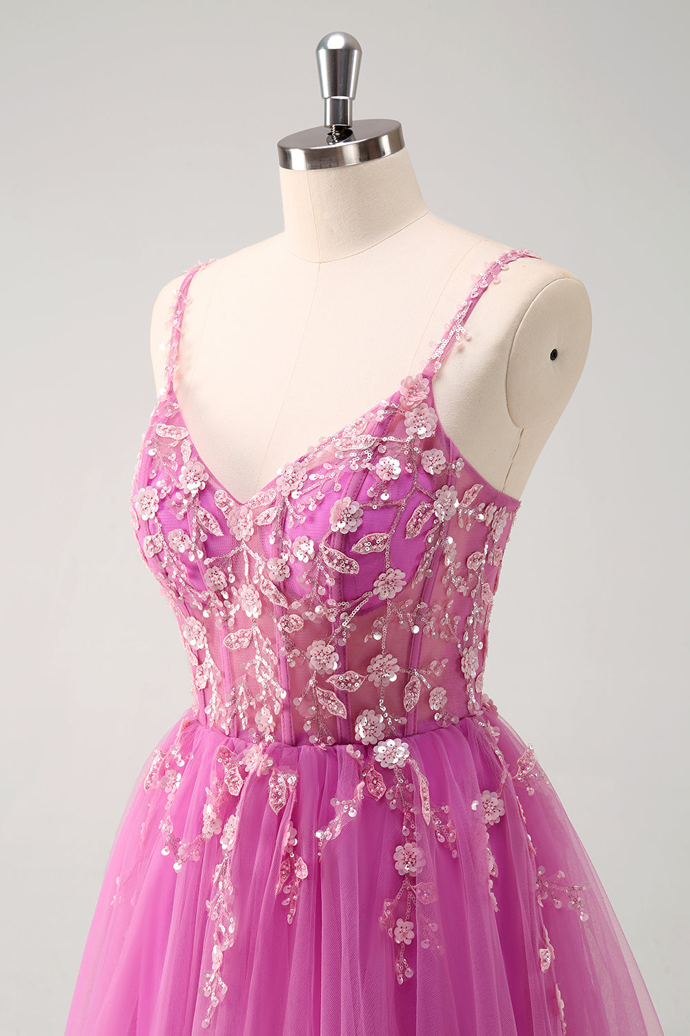 Błyszcząca Zielony Gorset Długa Tiulowe Sukienki Na Studniówke W Róże