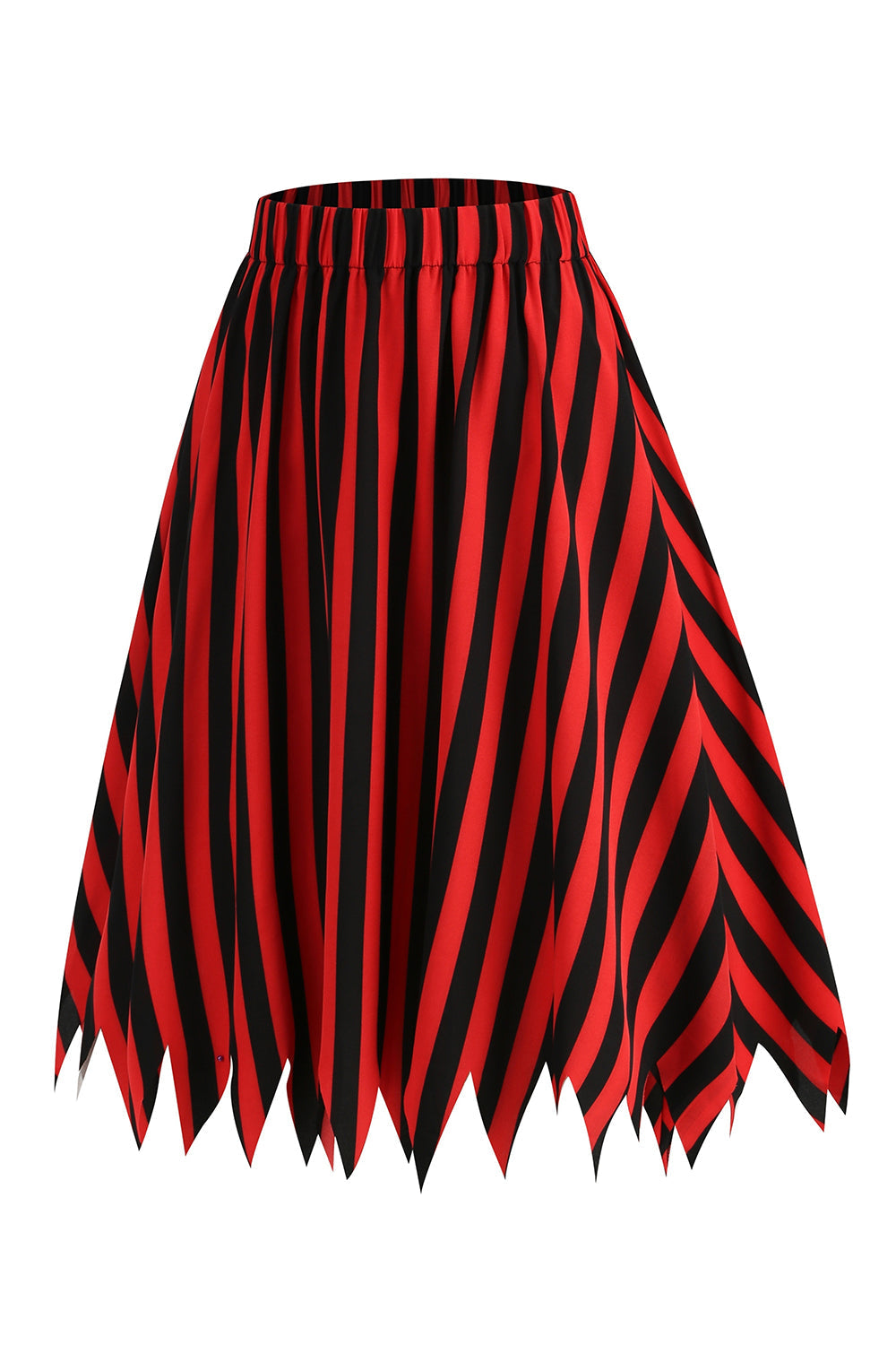 Blok Kolorów W Paski Z Nadrukiem Casual Novelty Pirate Costume Spódnica
