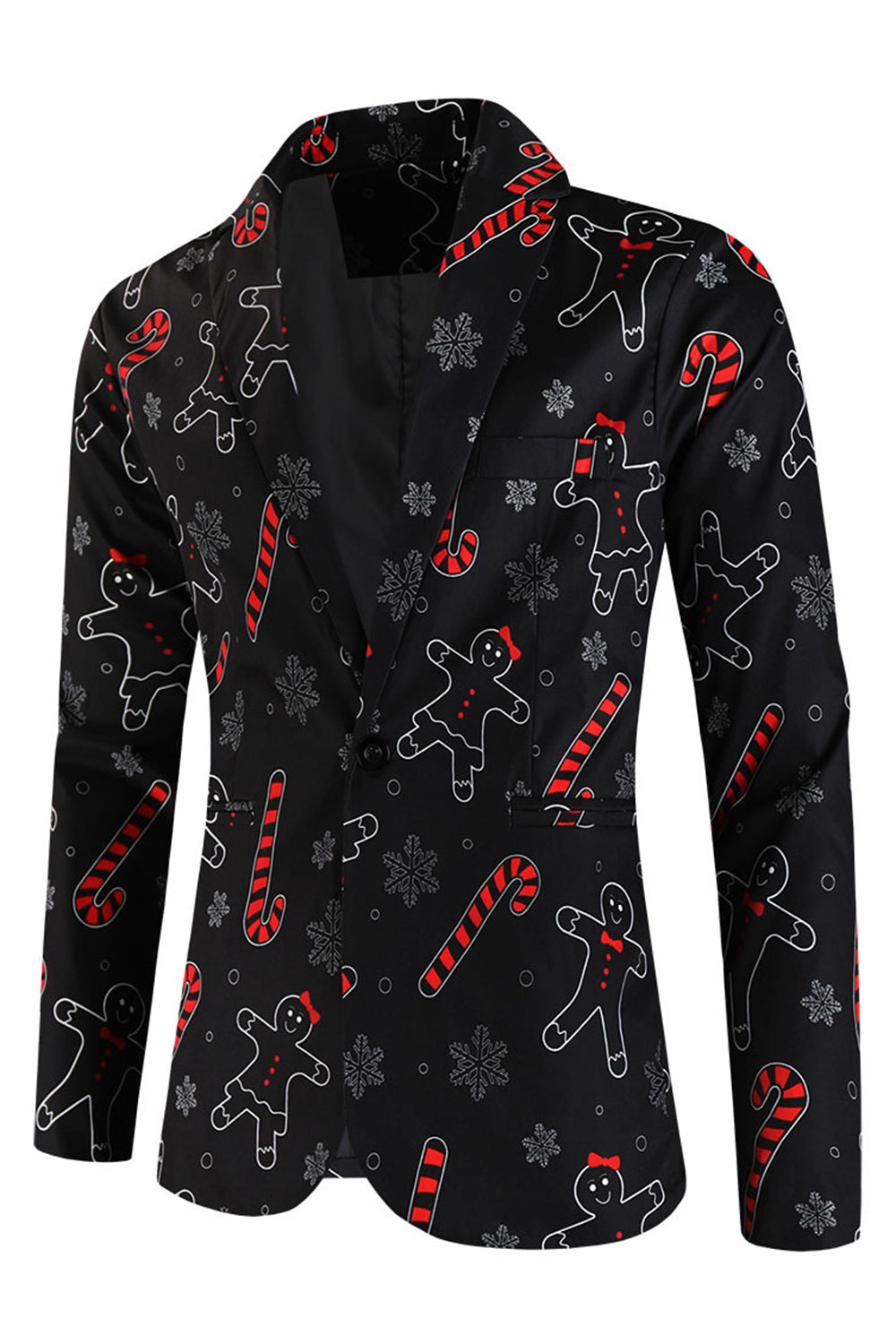 świąteczny płatek śniegu z nadrukiem formalny 3-częściowy męski garnitur