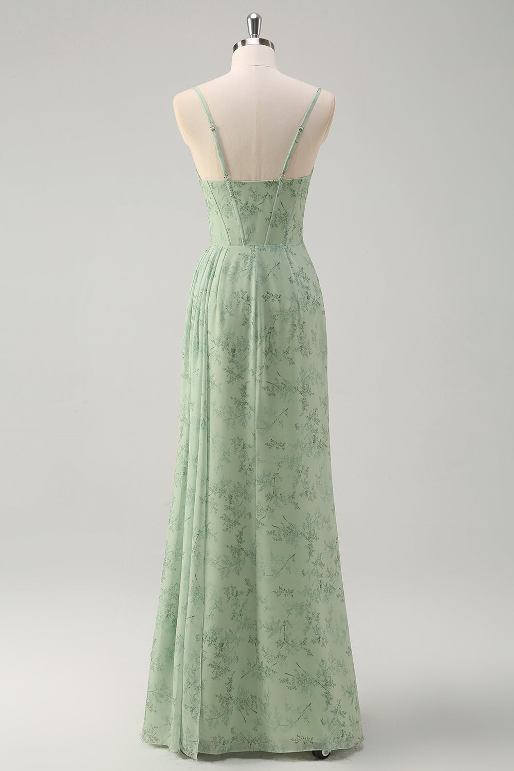 Zakurzona Szałwia Syrenka Kwiat Długa Sukienki Na Studniówke z Gorsetem