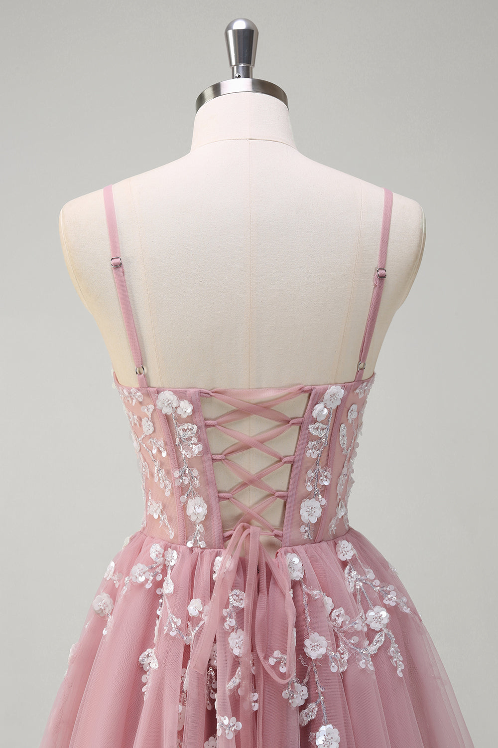 Królewska Niebieska Ramiączka Spaghetti W Kształcie Litery A Z Cekinową Sukienką Na Studniówkę Z Rozcięciem