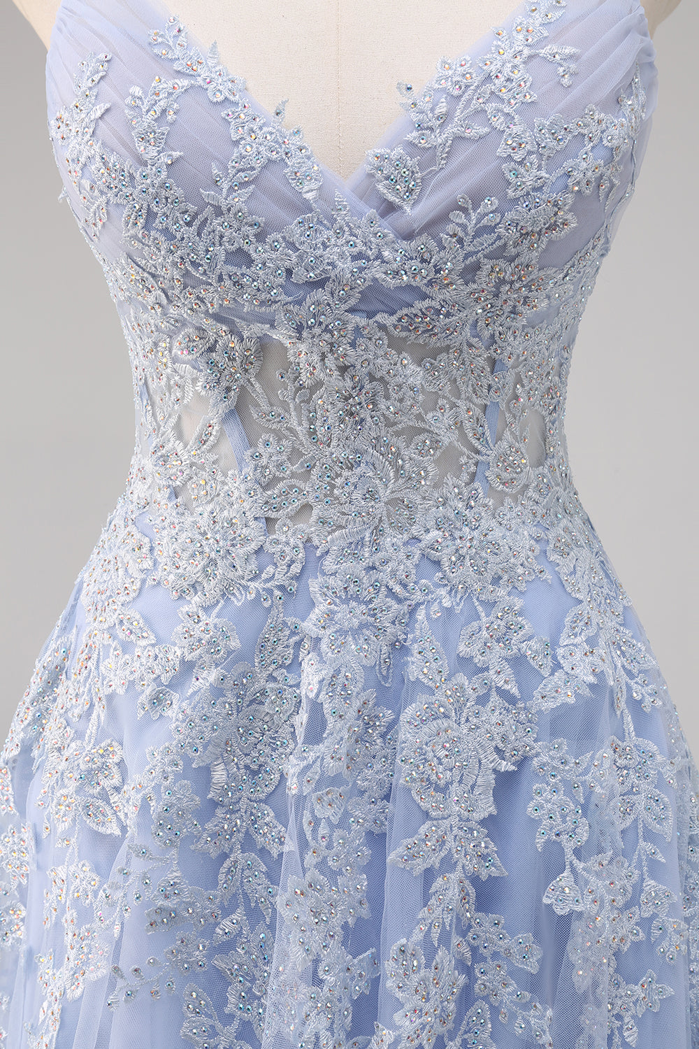 Lawenda Cienkich Ramiączkach Tiulowe Księżniczkowa Sukienki Na Studniówke z Rozcięciem