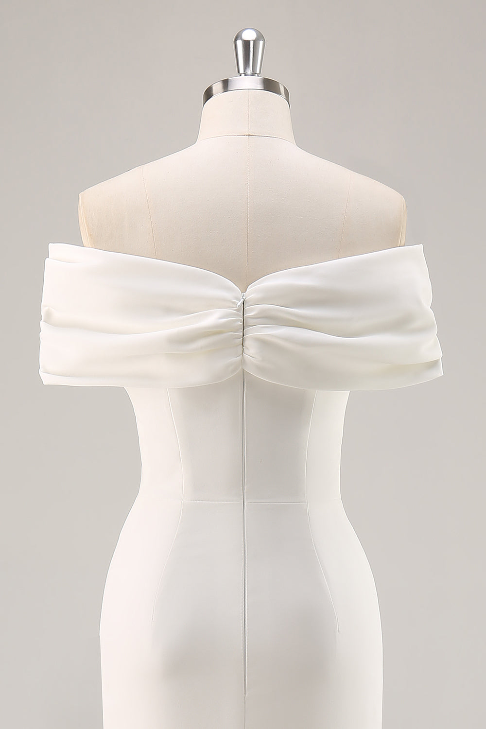 Biały Ołówkowe Asymetryczny Długa Sukienka na Półmetek z Rozcięciem