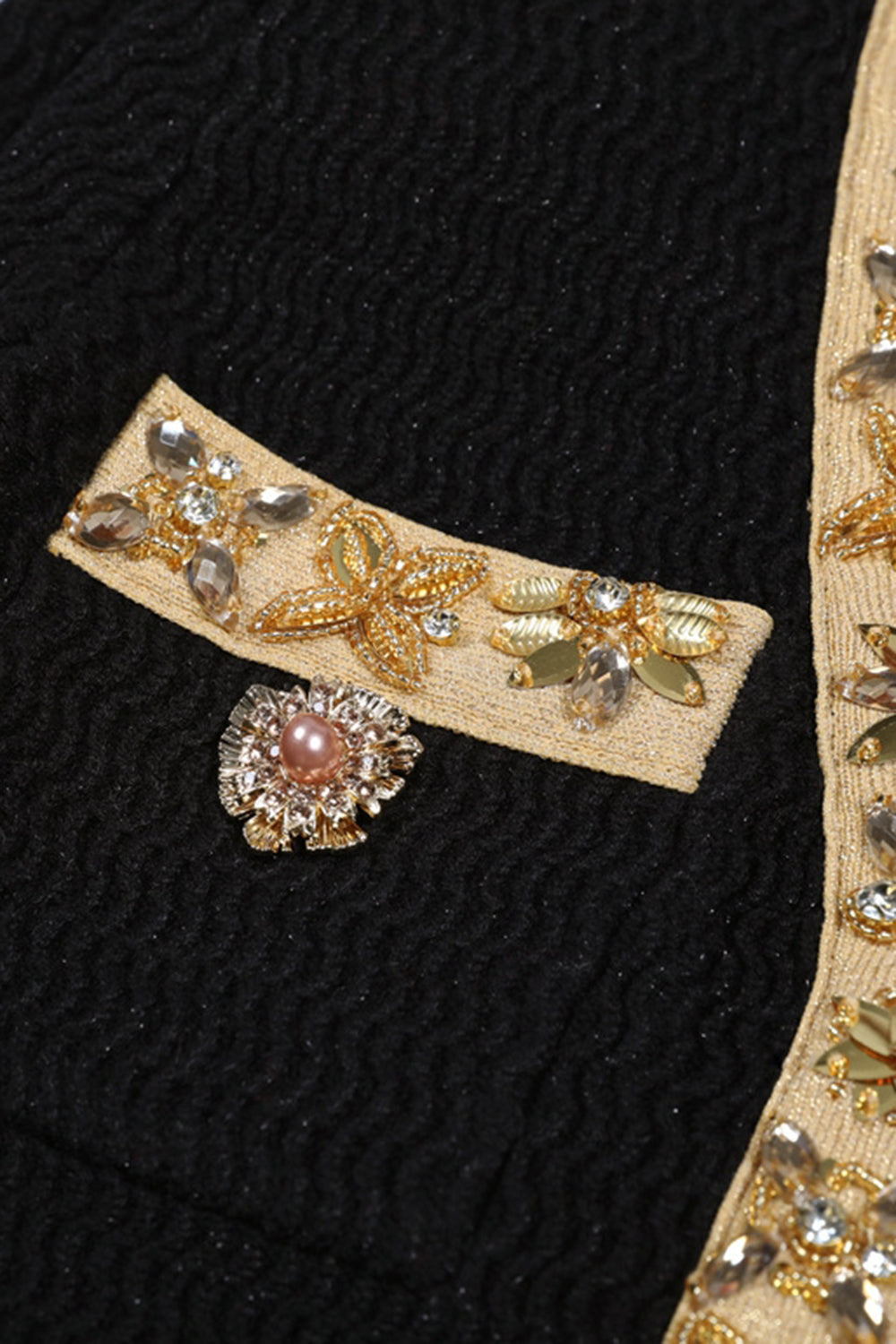 Czarne 2-częściowe garnitury damskie z cyrkoniami