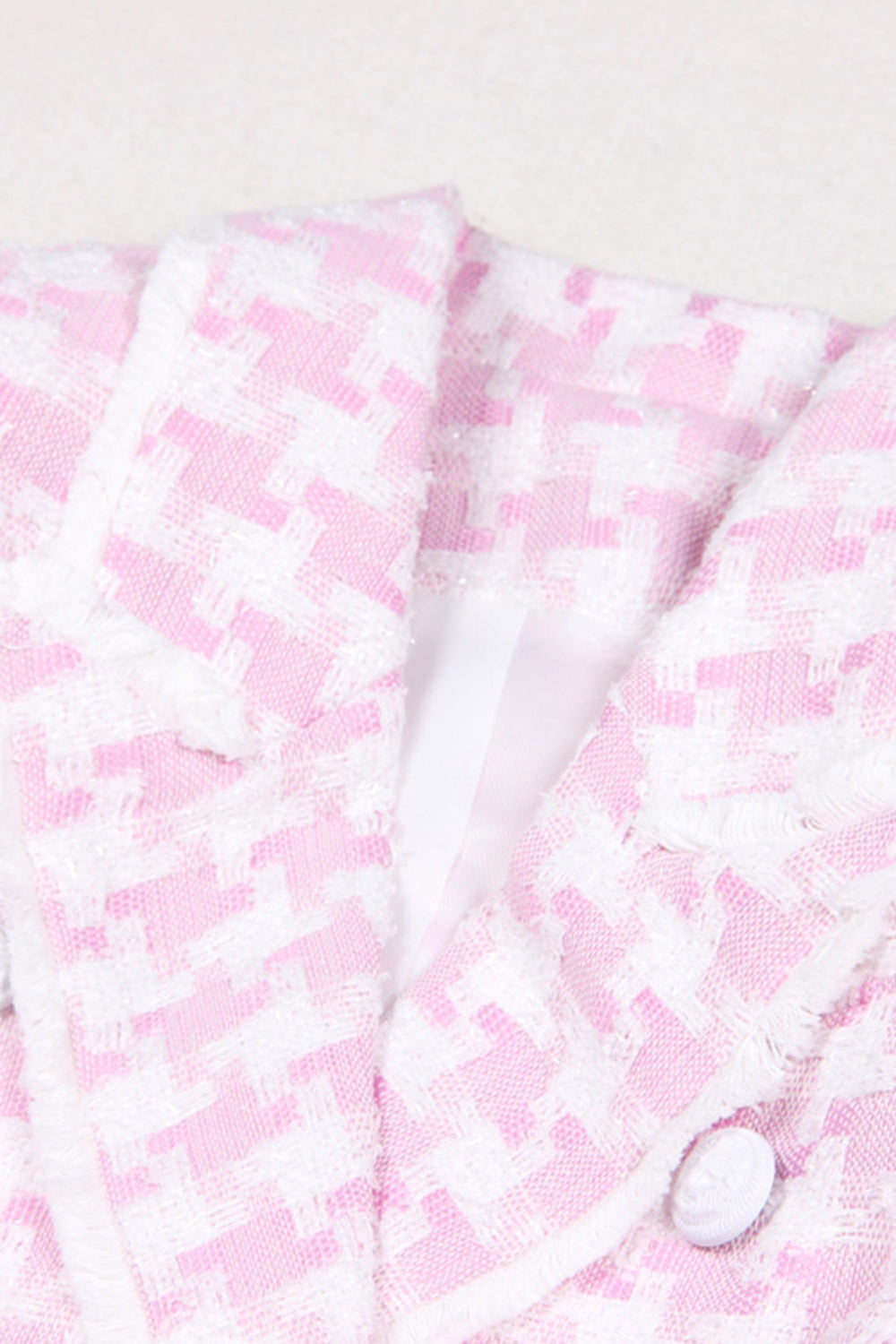 Różowe 2-częściowe dwurzędowe damskie garnitury balowe z klapami z klapami z kieszeniami