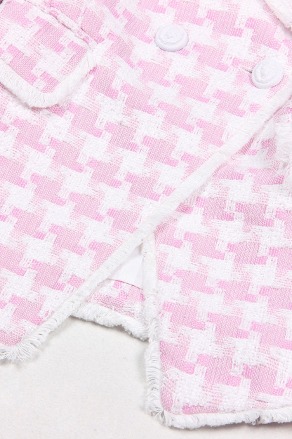 Różowe 2-częściowe dwurzędowe damskie garnitury balowe z klapami z klapami z kieszeniami