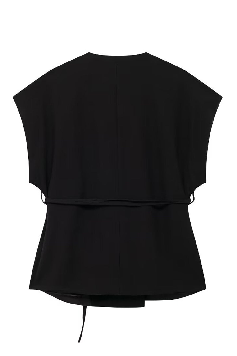 Czarne 2-częściowe damskie garnitury balowe bez rękawów ze sznurkami