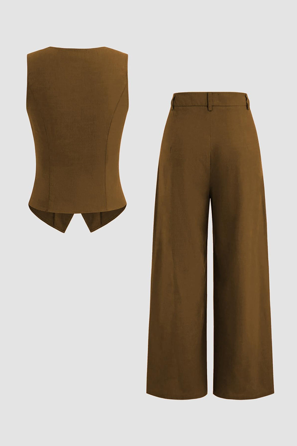 Granatowe 2-częściowe satynowe damskie garnitury balowe bez rękawów