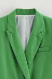 Zielone 2-częściowe dwurzędowe damskie garnitury balowe z klapami w kształcie szczytu