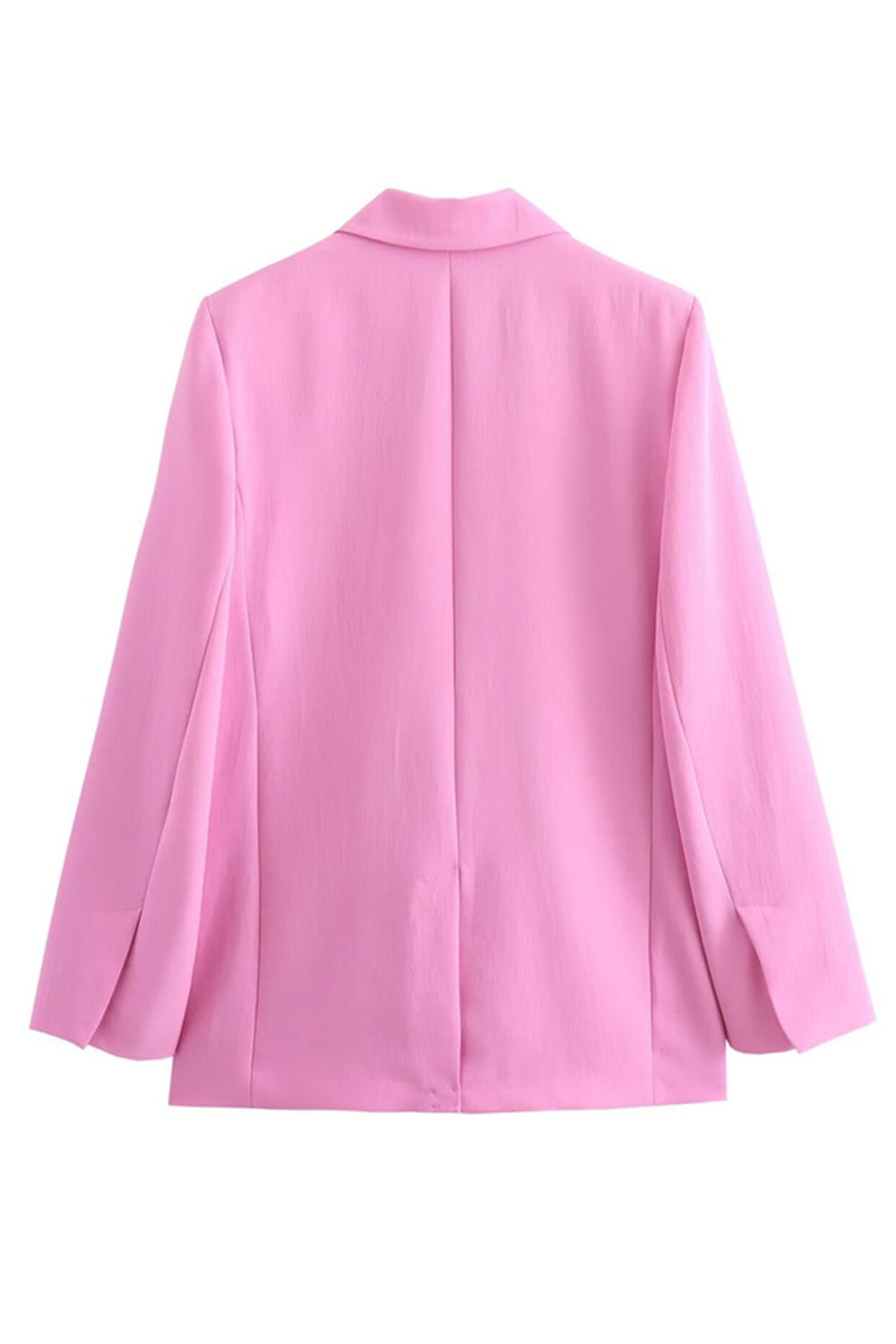 Różowe 2-częściowe damskie garnitury balowe z klapami z nacięciem