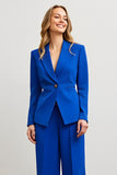 Royal Blue 2-częściowe garnitury robocze Slim Fit z jednym guzikiem