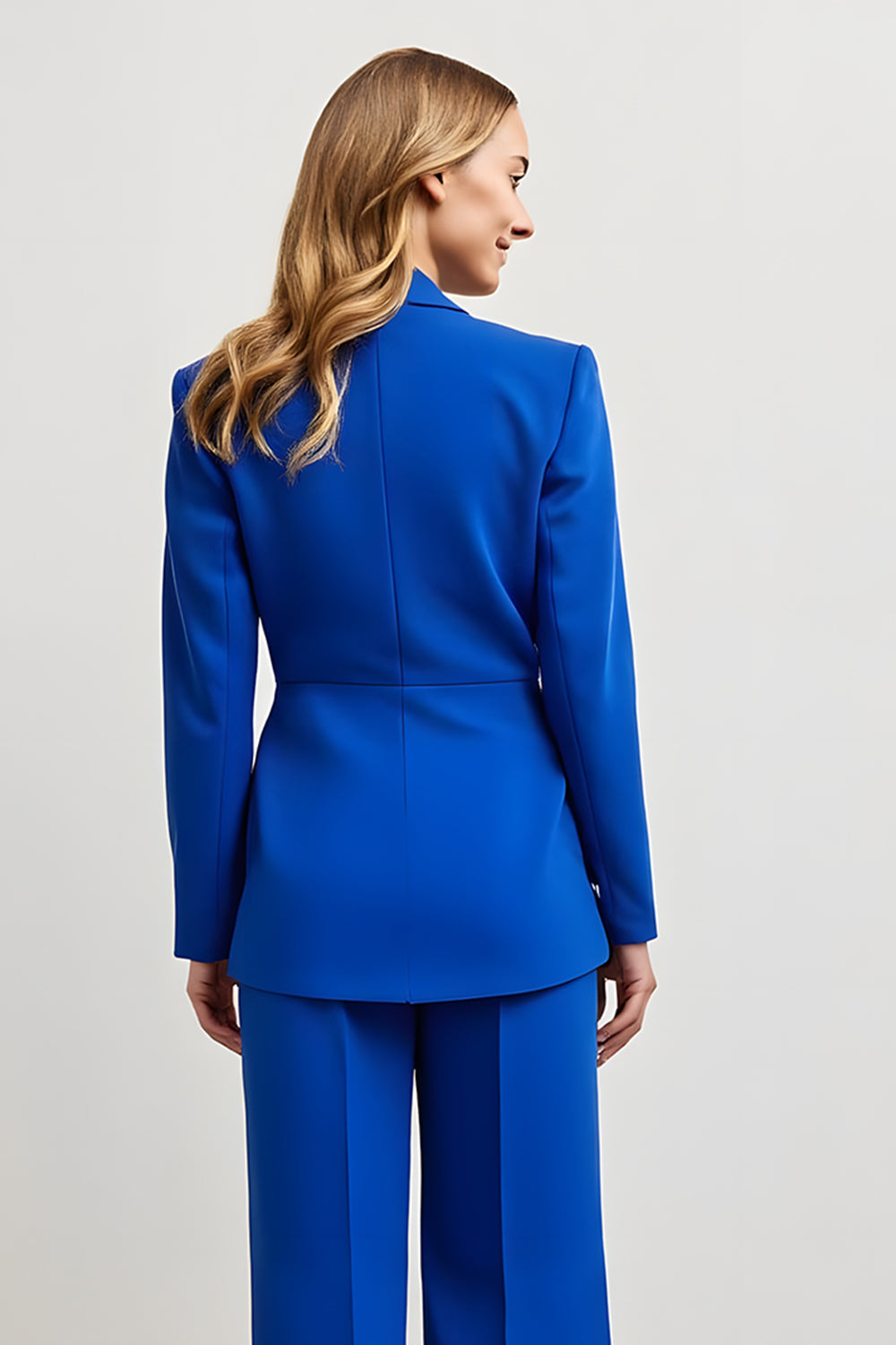 Royal Blue 2-częściowe garnitury robocze Slim Fit z jednym guzikiem