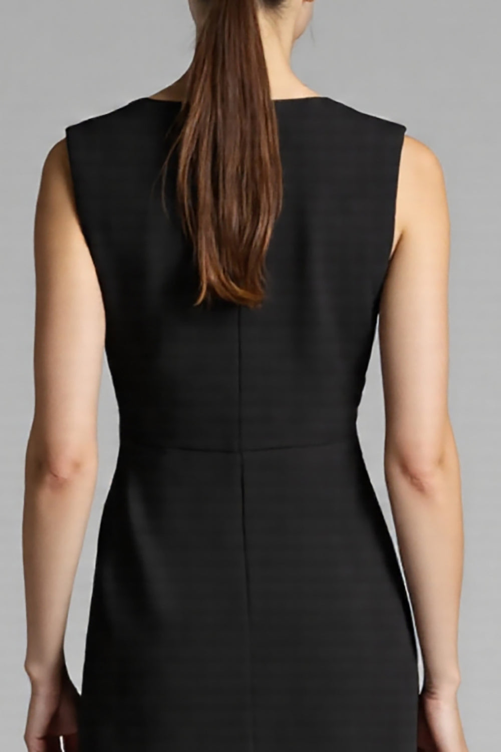 satynowa sukienka do pracy Midi z falbankami