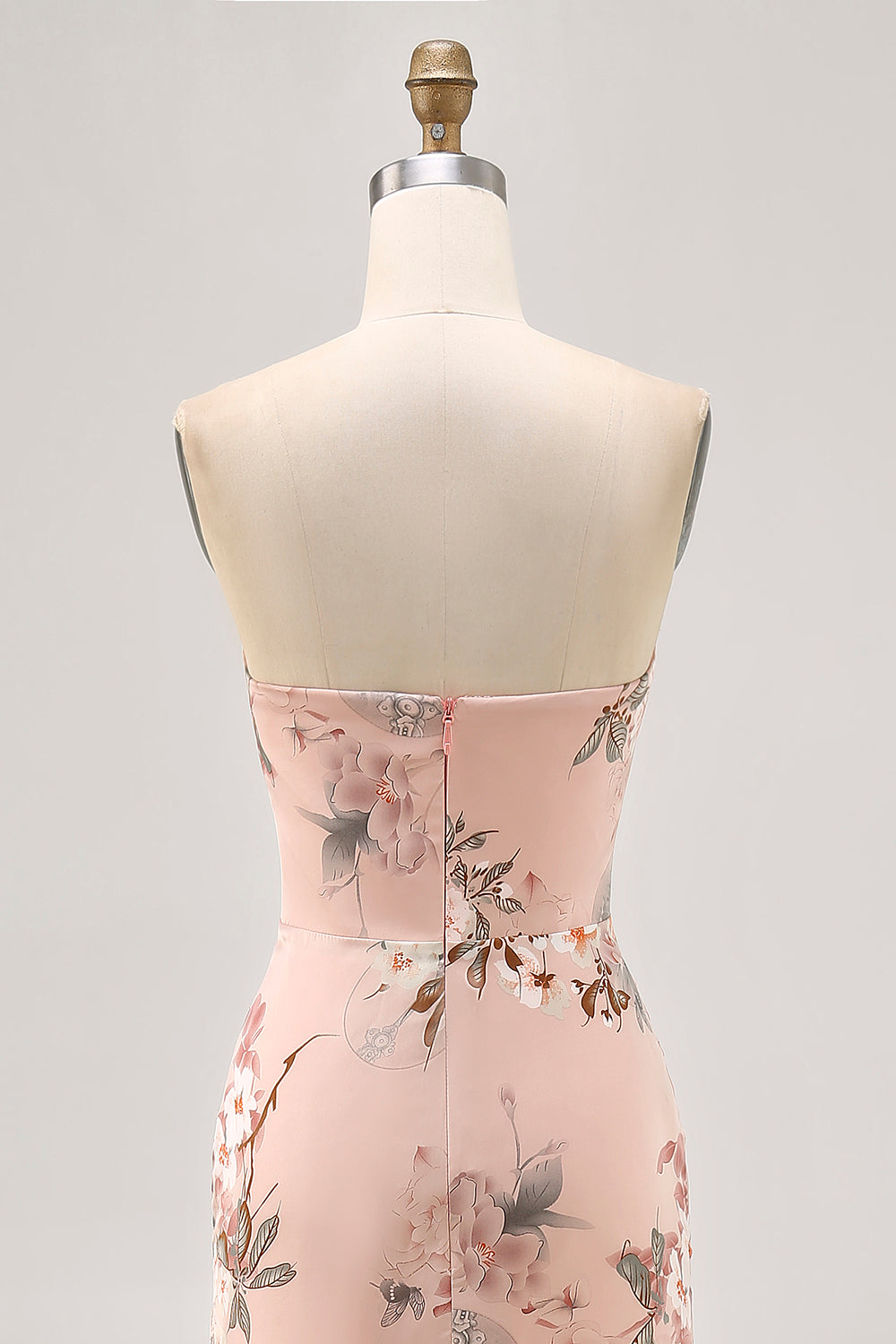 Rumieniec Kwiaty Satynowe Długa Sukienki Na Wesele z Rozcięciem