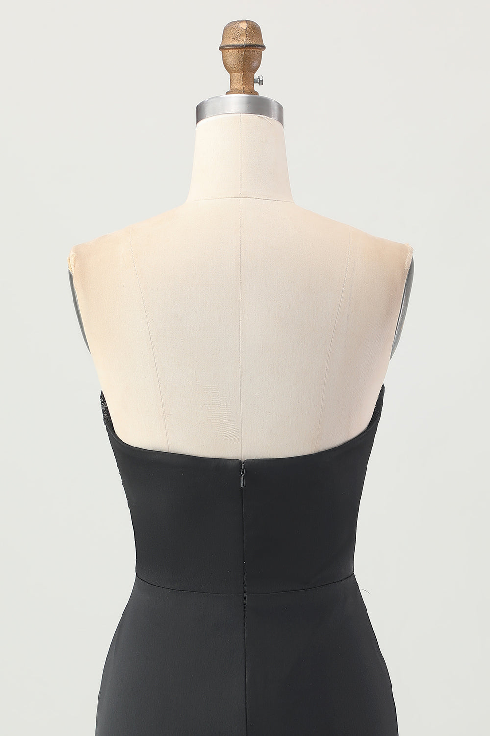 gorset bez ramiączek bodycon z koralikami sukienka na powrót do domu z rozcięciem