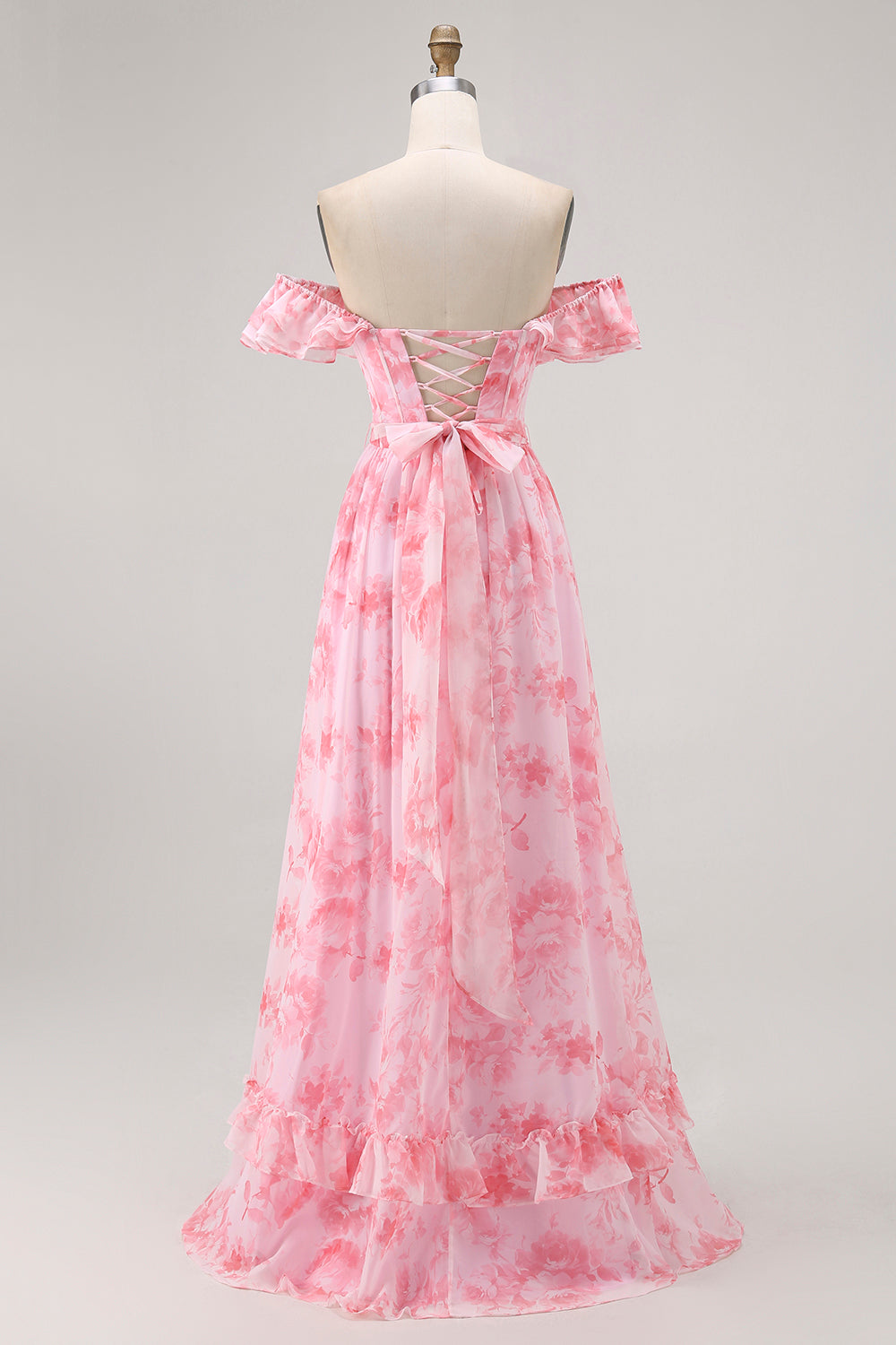 Szampana Kwiat Odkrytymi Ramionami Kształcie Litery A Długa Sukienki Na Wesele z Falbankami