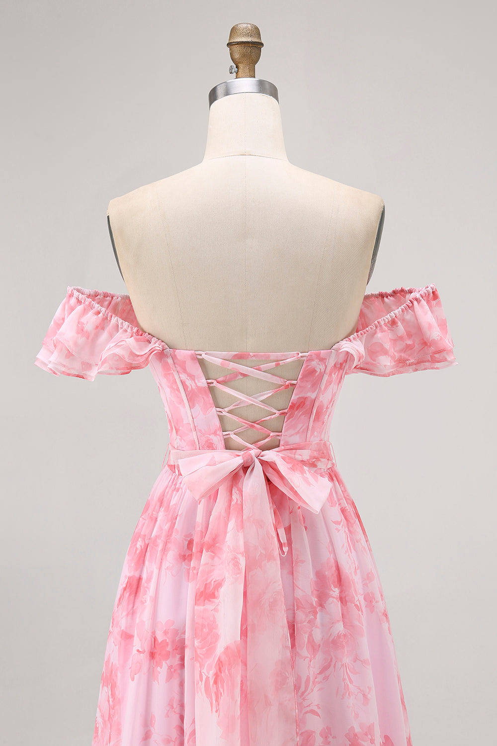 Szampana Kwiat Odkrytymi Ramionami Kształcie Litery A Długa Sukienki Na Wesele z Falbankami