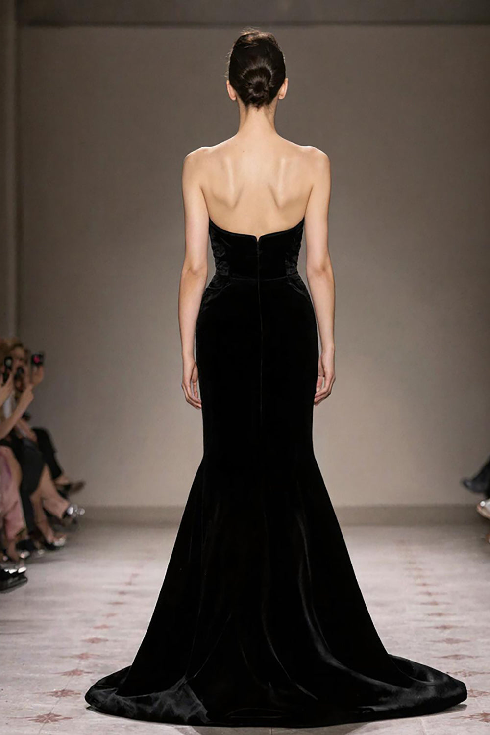 Błyszcząca Czarny Aksamitna Długa Dekolt W Kształcie Serca Sukienki Wieczorowe z Cekinowe