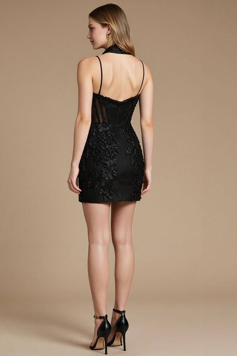 gorset kwiatowe ramiączka spaghetti krótka sukienka koktajlowa