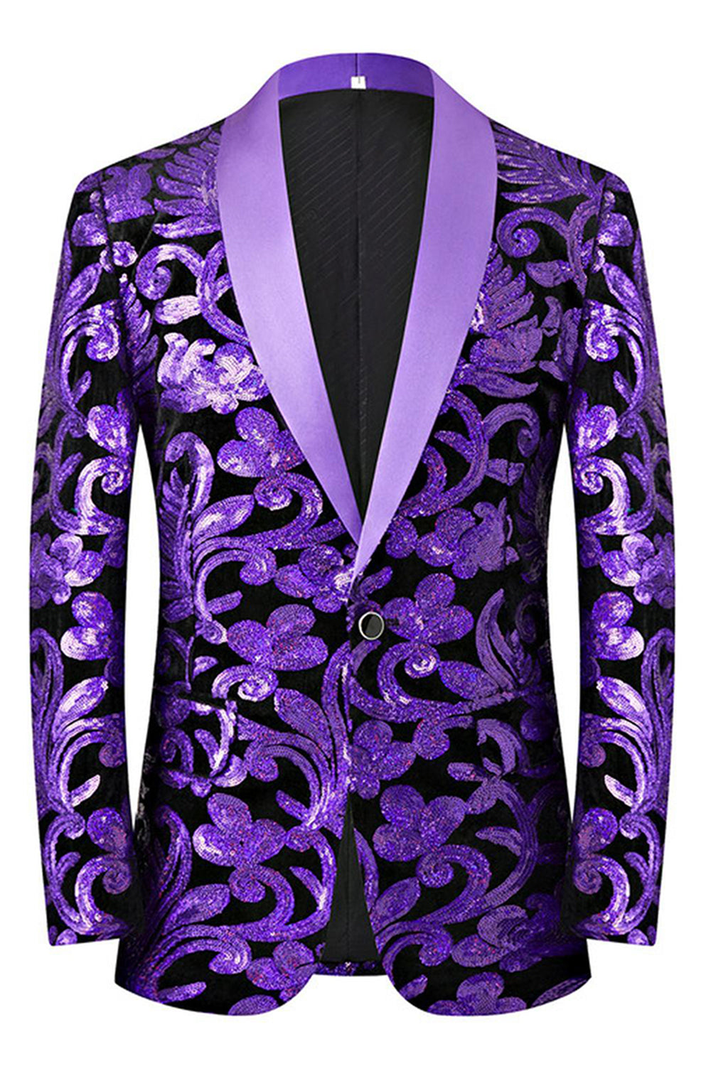 Zielone 2-częściowe żakardowe szalowe klapy męskie garnitury na studniówkę