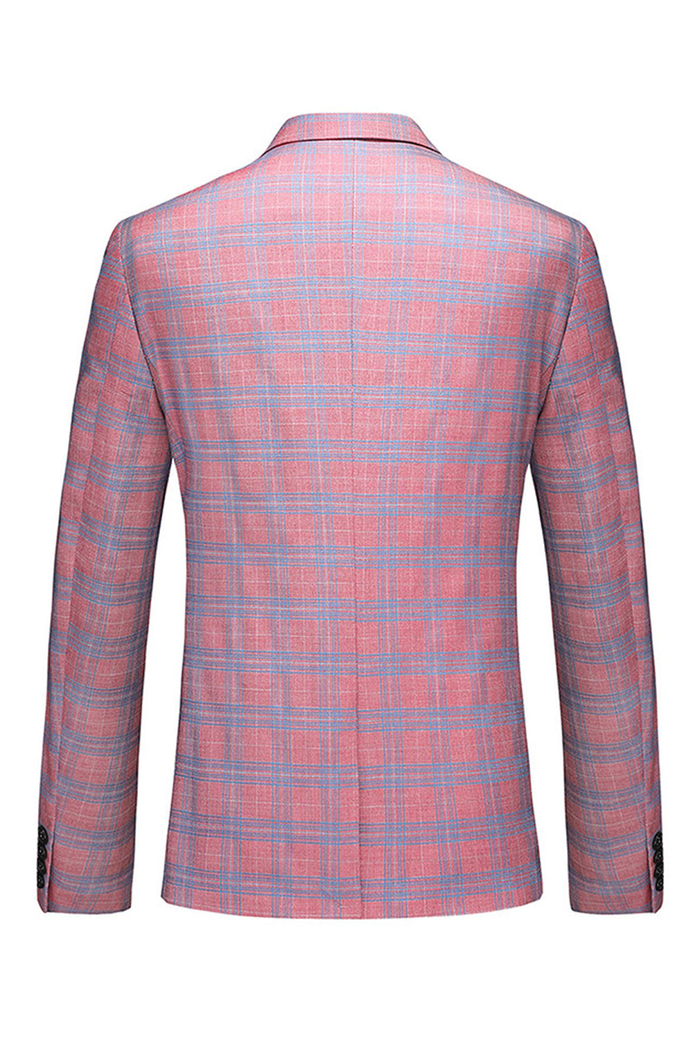 Różowe paski 2-częściowe męskie garnitury balowe z klapami w szpic