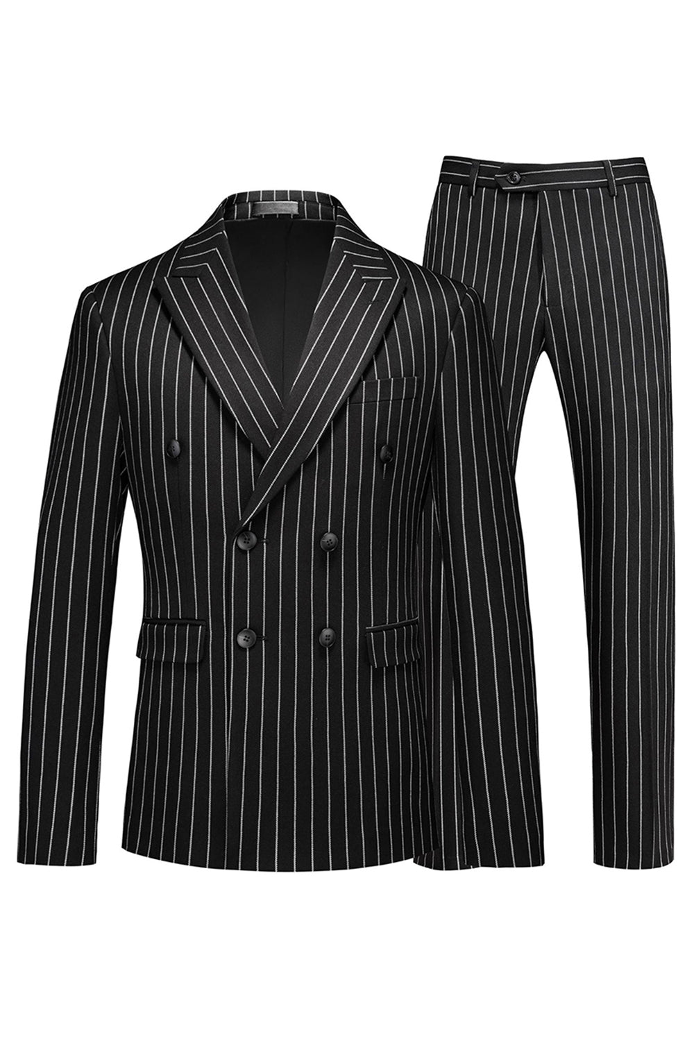 2-częściowe męskie garnitury z klapami Blue Peak Lapel