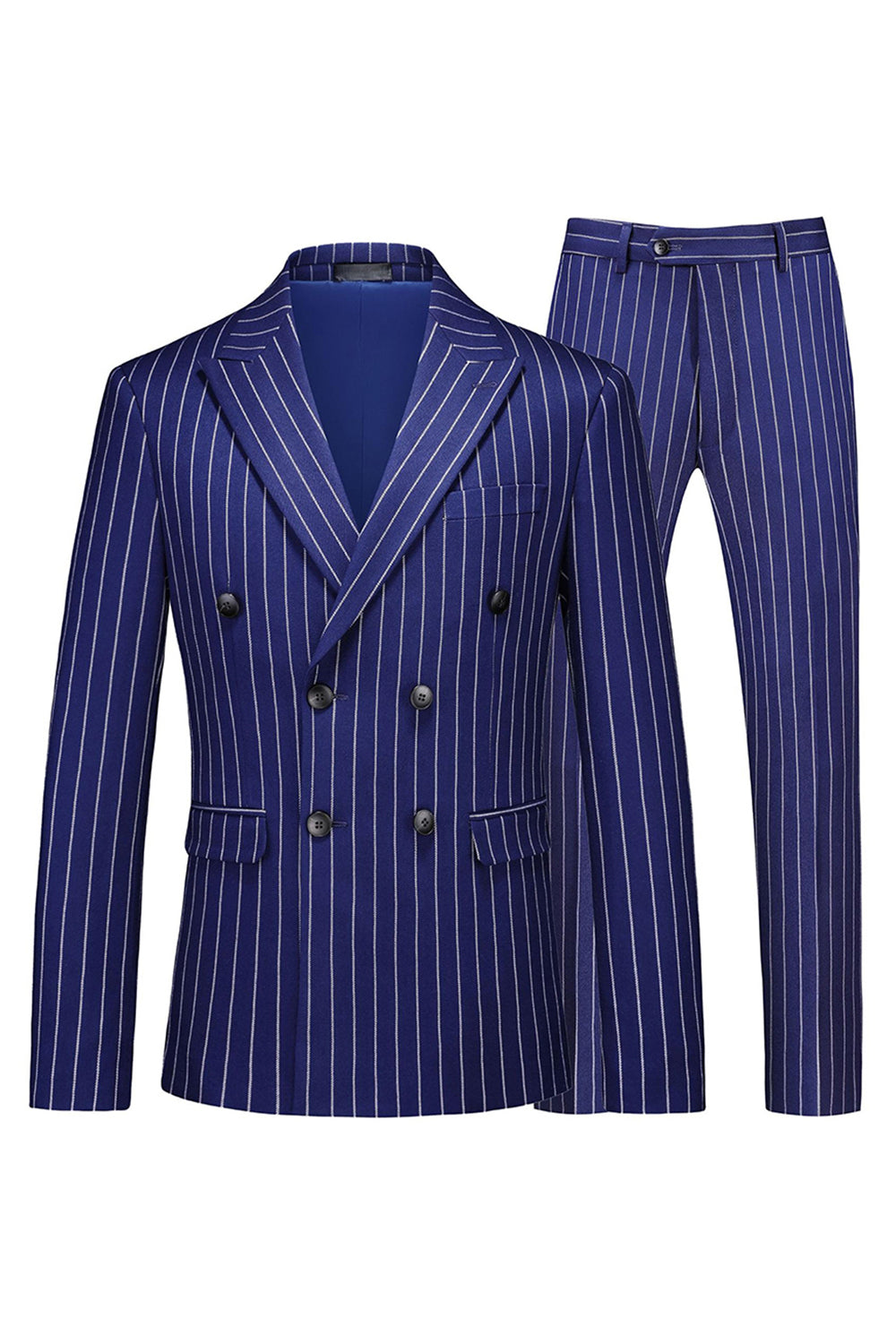 2-częściowe męskie garnitury z klapami Blue Peak Lapel