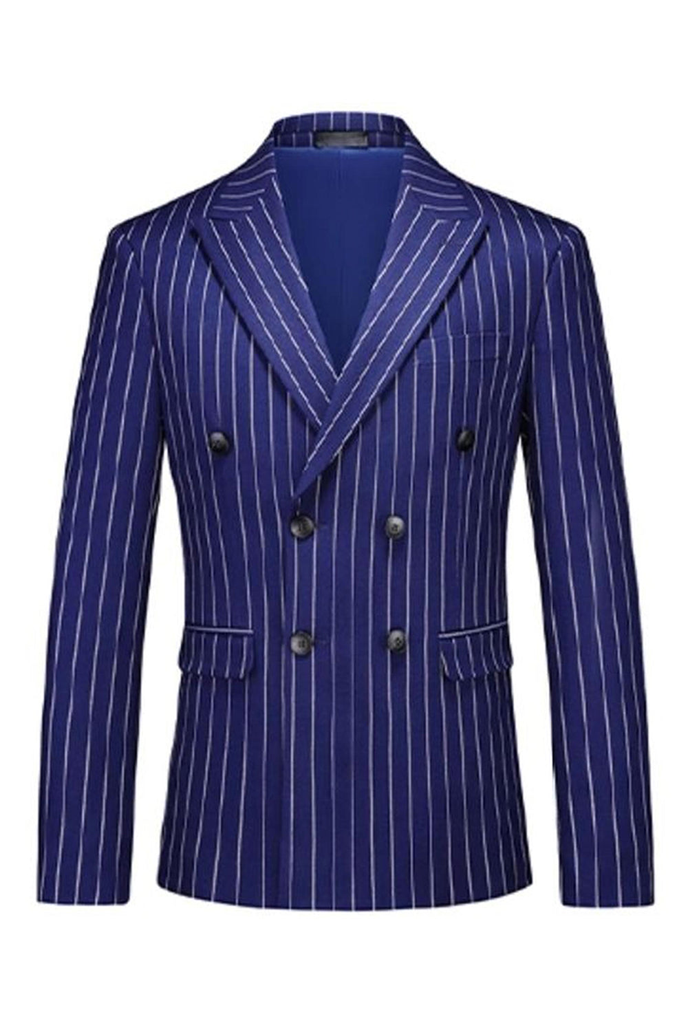 2-częściowe męskie garnitury z klapami Blue Peak Lapel