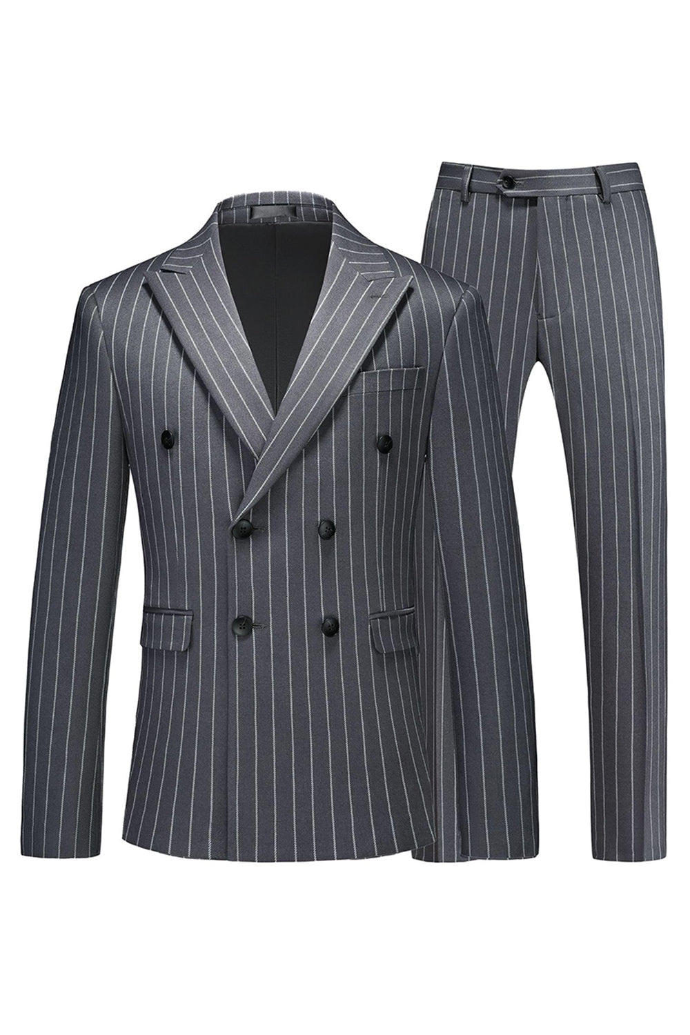 2-częściowe męskie garnitury z klapami Blue Peak Lapel