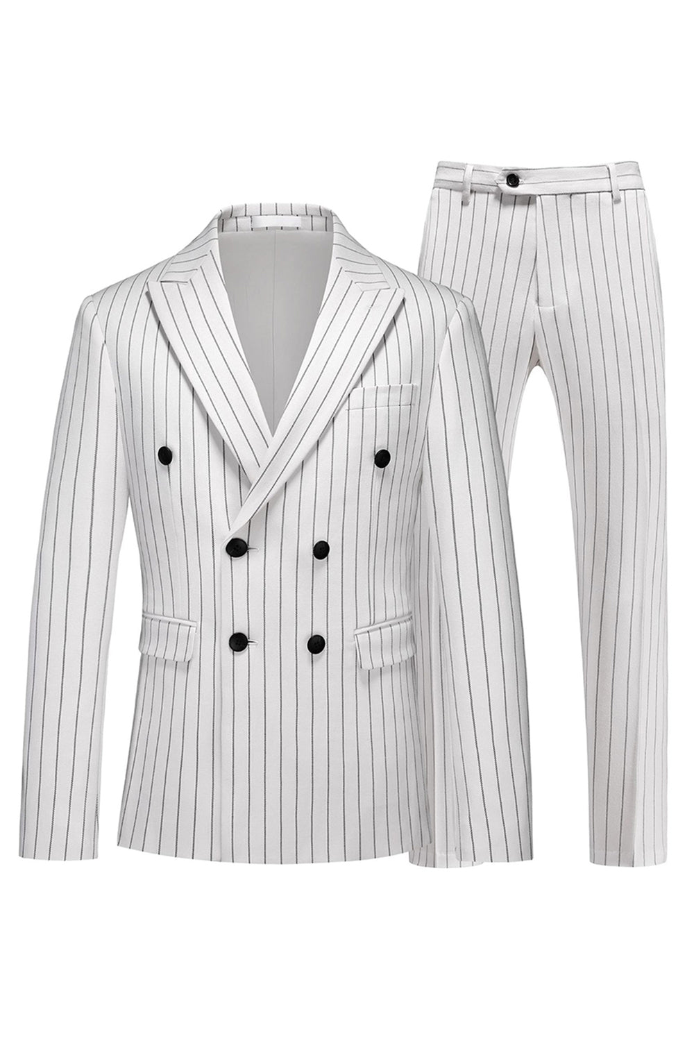 2-częściowe męskie garnitury z klapami Blue Peak Lapel