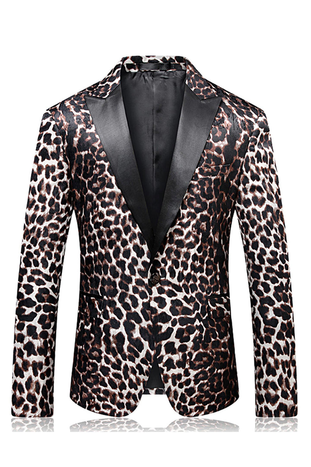 Leopard Peak Lapel 2-częściowe męskie garnitury na studniówkę
