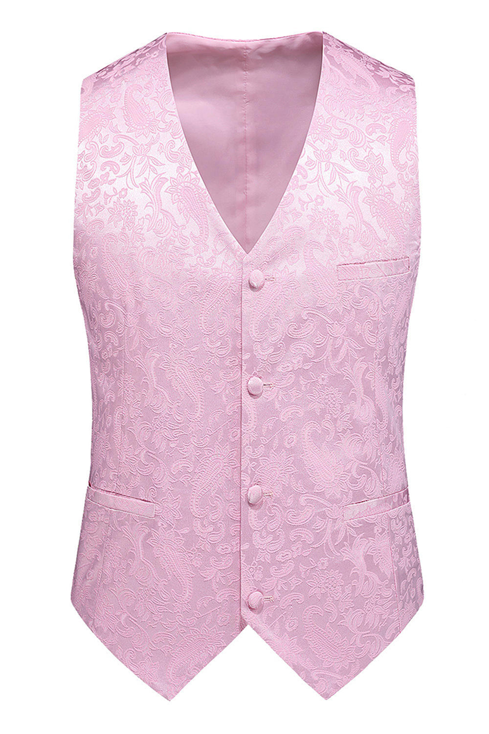 Różowy nadruk Peak Lapel 3-częściowe męskie garnitury na studniówkę