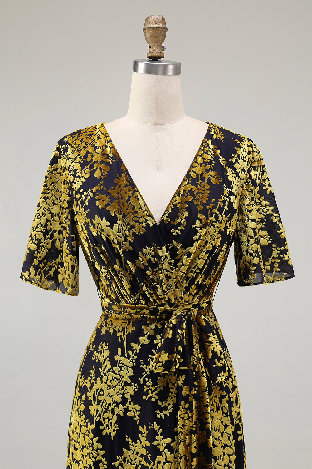 Burgundia Aksamitna Sukienki Na Wesele Dla Mamy z Krótki Rękaw