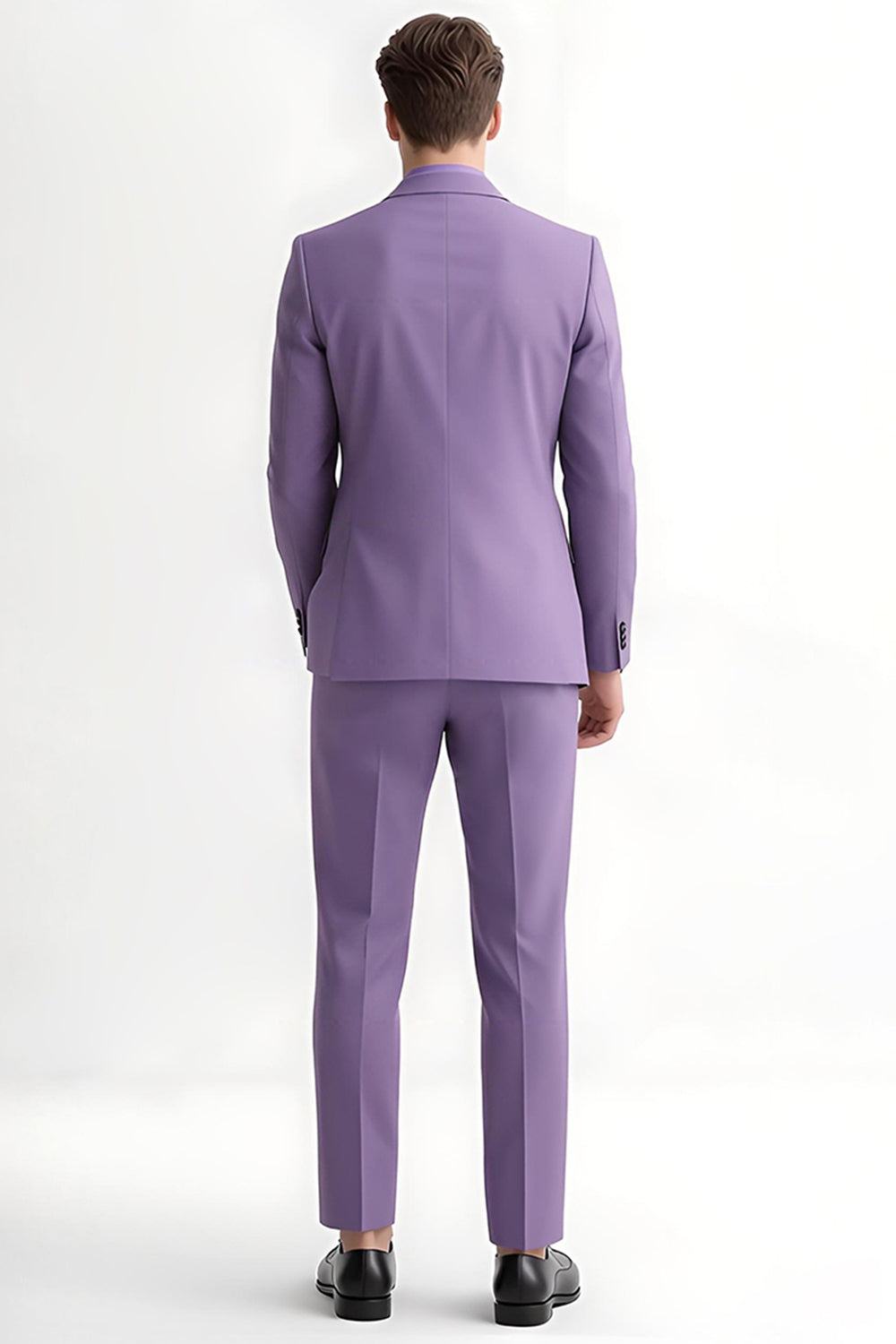 Purple Peak Lapel Slim Fit 2-częściowe męskie garnitury