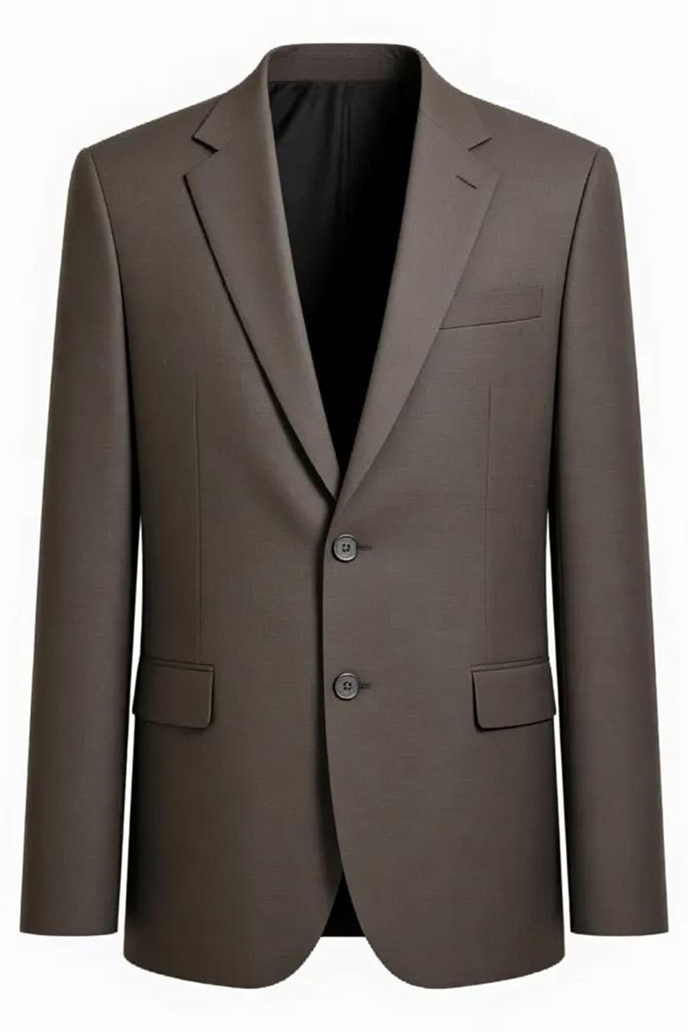 Grey Coffee 2-częściowe męskie garnitury wizytowe z karbowanymi klapami