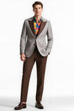 Grey Peak Lapel 2-częściowe jednorzędowe męskie garnitury balowe