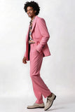 Blush Peak Lapel 2-częściowe jednorzędowe męskie garnitury balowe