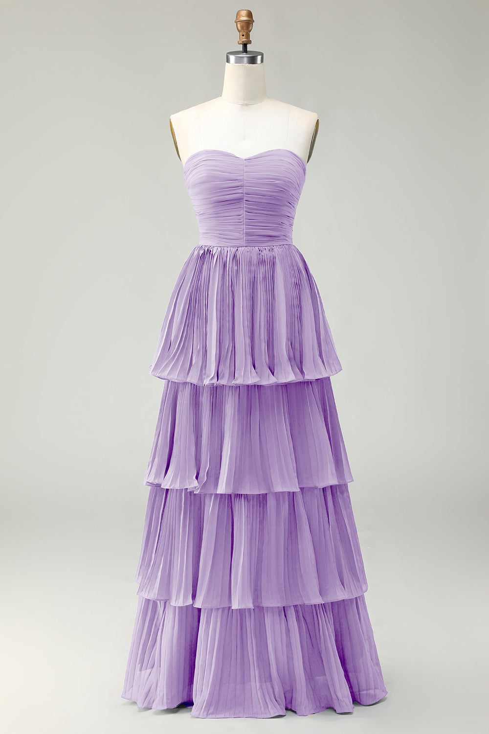 Różowa Plisowana Kształcie Litery A Długa Sukienki Na Wesele z Falbankami